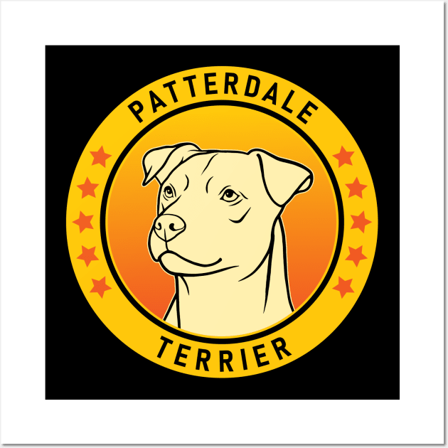 Patterdale Terrier Dog Portrait Wall Art by millersye